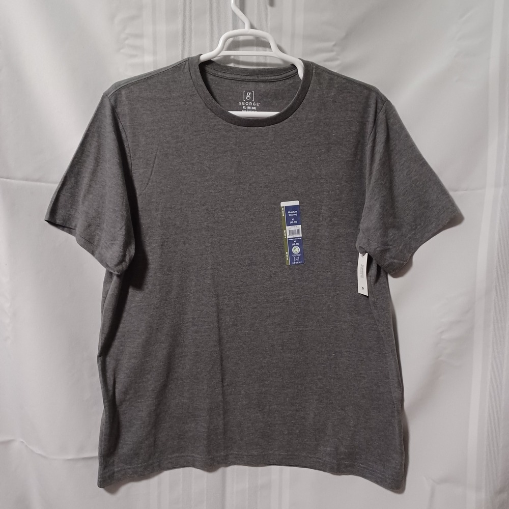 George T-Shirt Mens XL Charcoal Grey SS Crew Tee Moisture Wicking GE15100132663